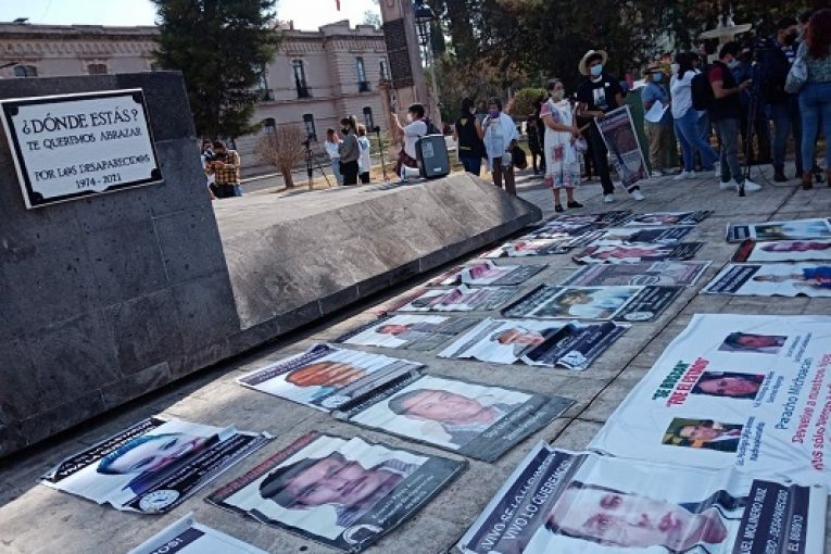 Exigen con protesta en Morelia atender alza de personas desaparecidas